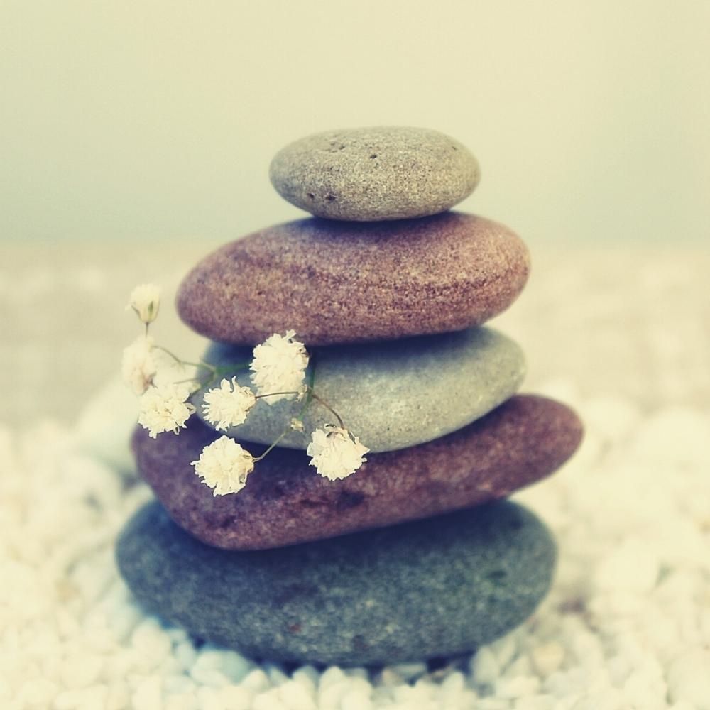Stacked stones representing mindfulness