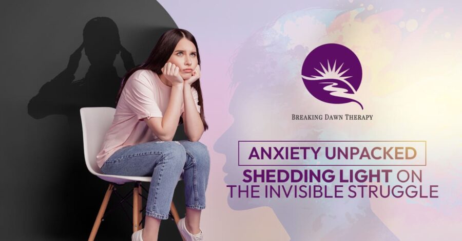 Child Sitting In A Chair With Their Elbows on Their Knees and Palms on Their Chin | Anxiety Unpacked: Shedding Light On The Invisible Struggle | Breaking Dawn Therapy