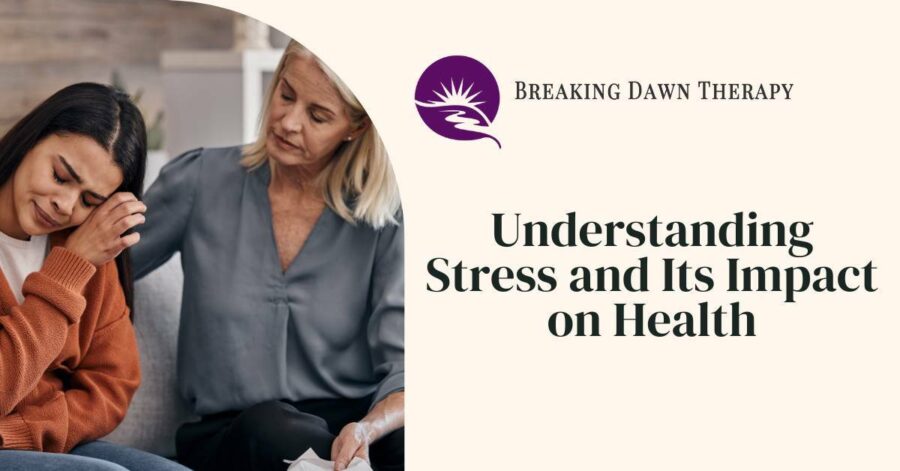 A Therapist Holding a Tissue Consoling A Patient that is Crying | Understanding Stress and Its Impact on Health | Breaking Dawn Therapy